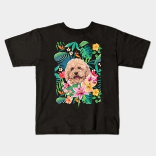 Tropical Red Toy Poodle 2 Kids T-Shirt